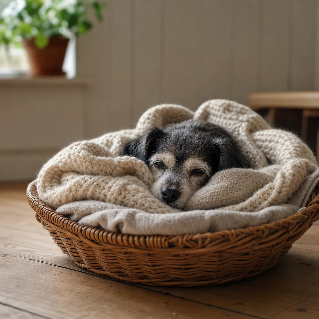 Äldre hund vilar — försäkra äldre hund 2026