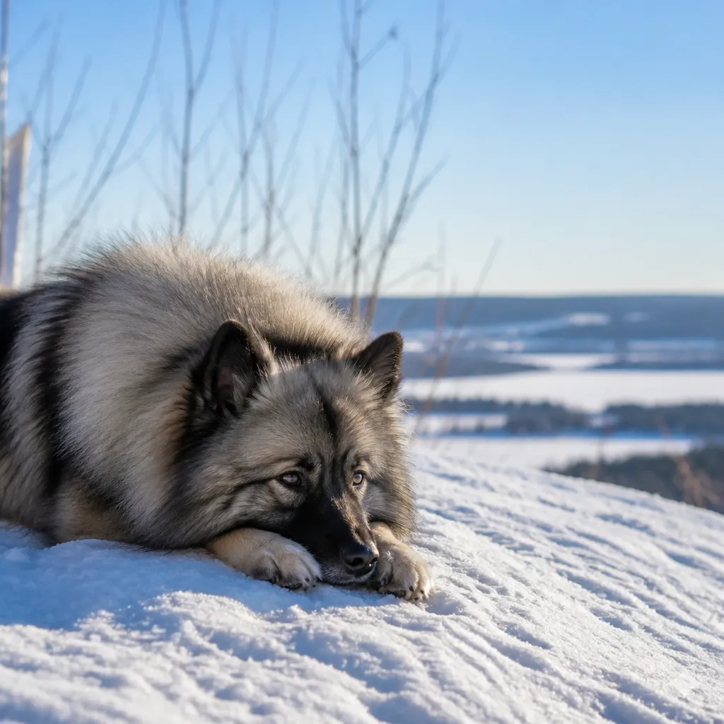 Hund av rasen i naturlig svensk miljö