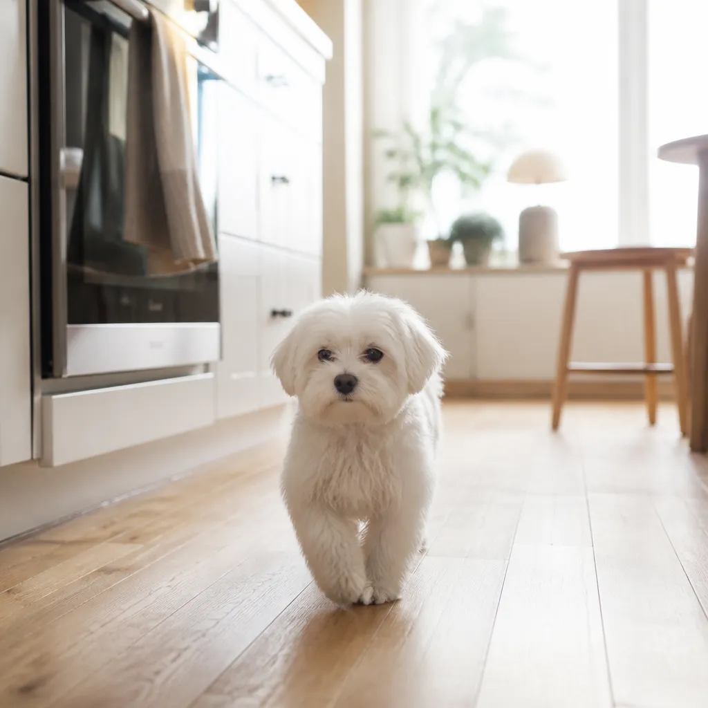 Hund av rasen i naturlig svensk miljö