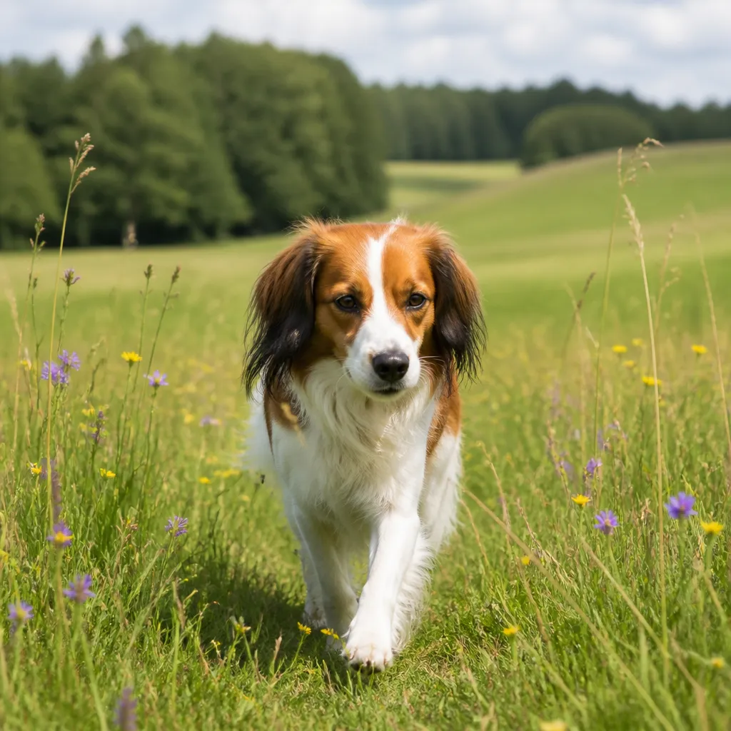 Hund av rasen i naturlig svensk miljö