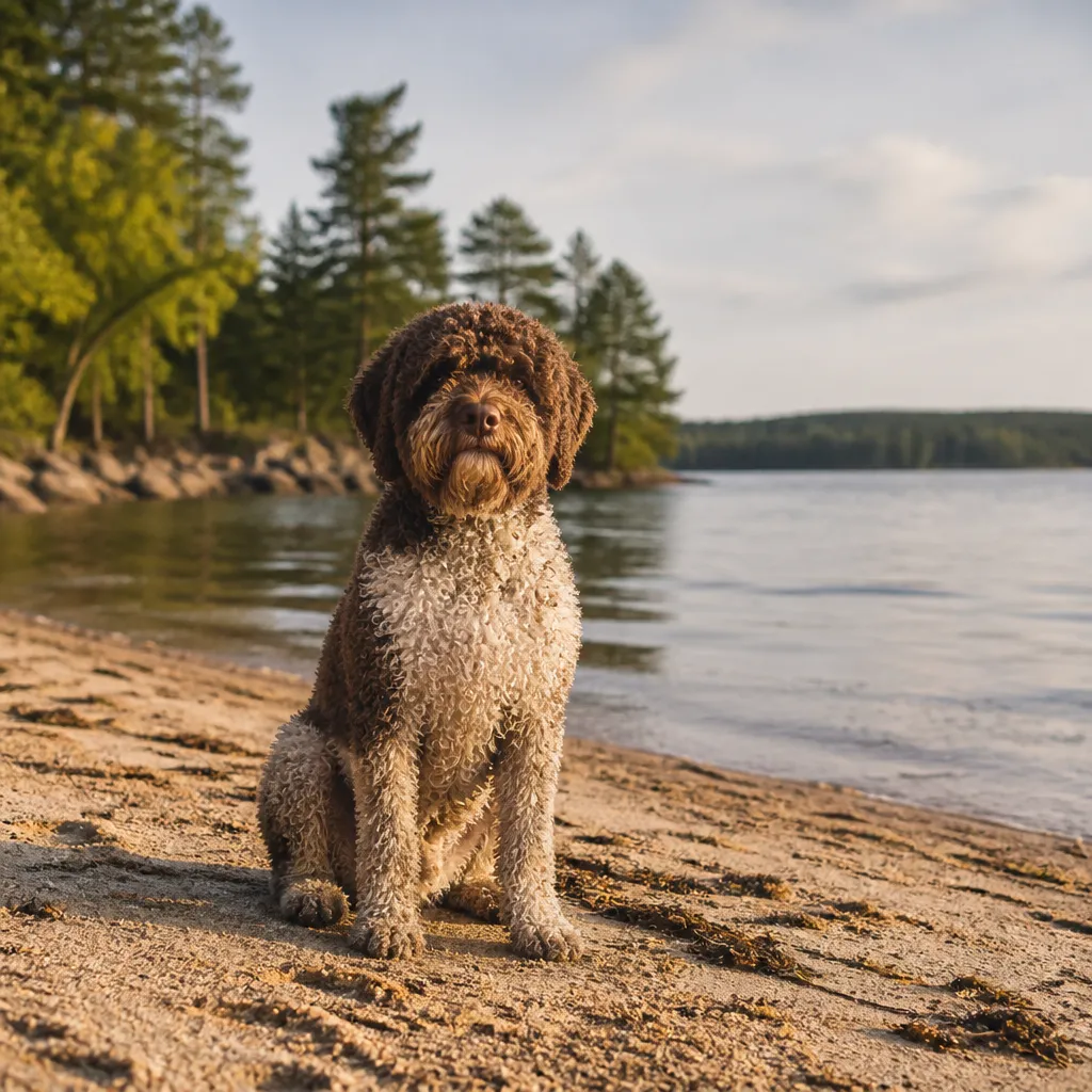 Hund av rasen i naturlig svensk miljö
