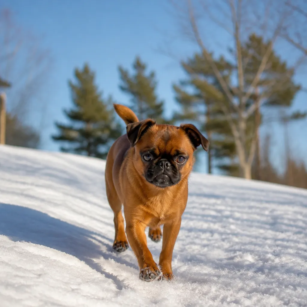 Hund av rasen  i naturlig svensk miljö