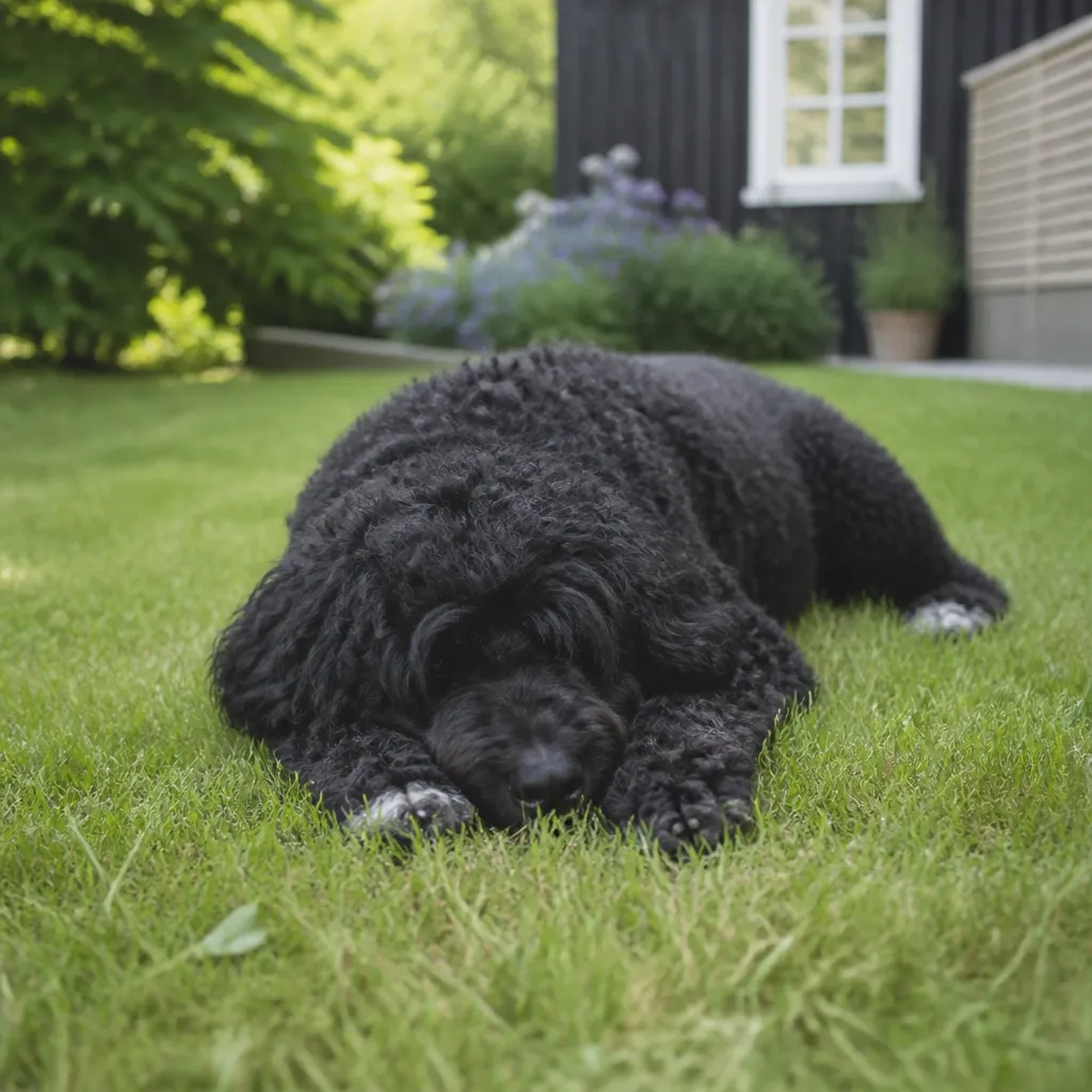 Hund av rasen  i naturlig svensk miljö