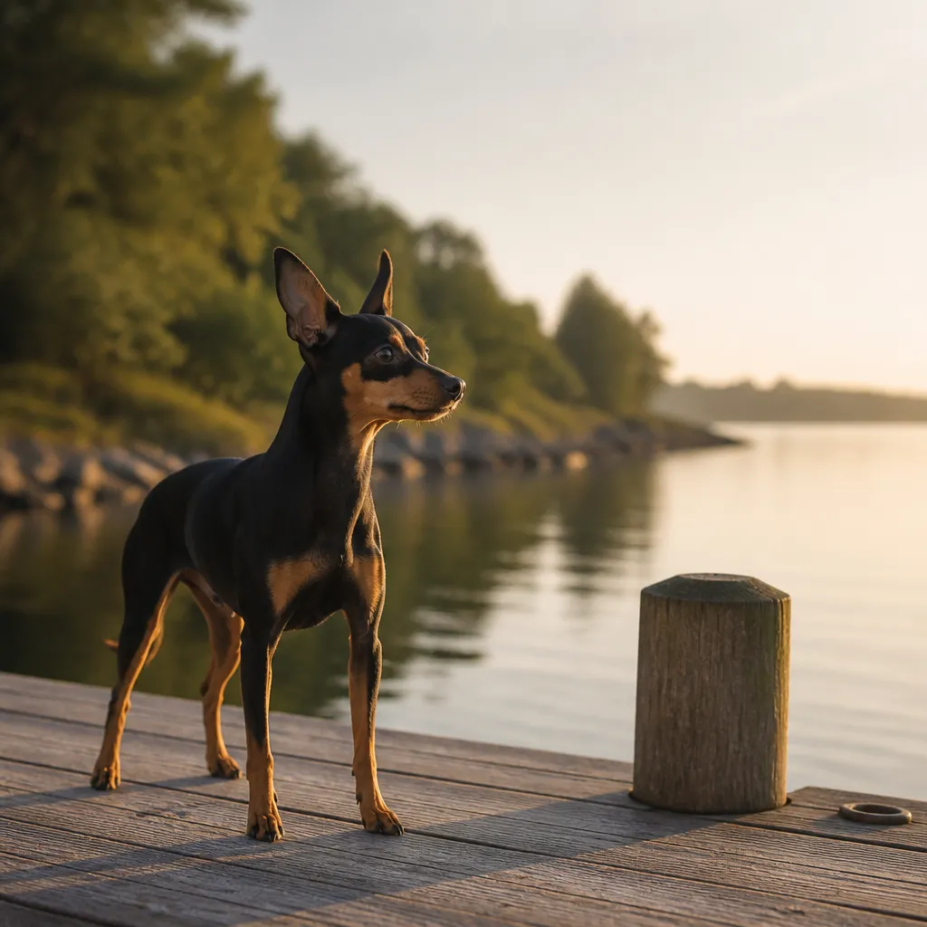 Hund av rasen i naturlig svensk miljö