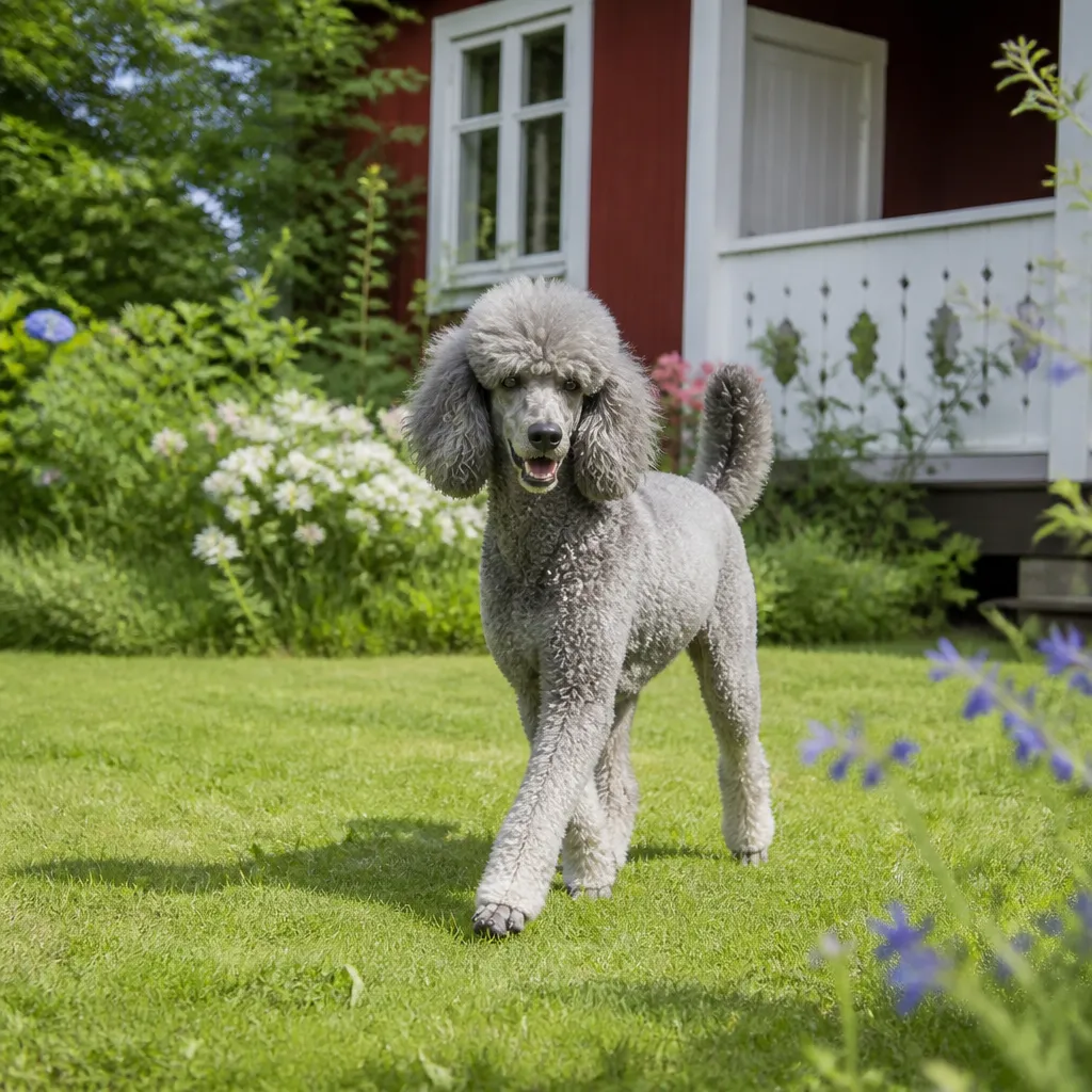 Hund av rasen i naturlig svensk miljö