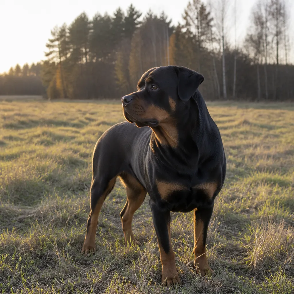 Hund av rasen i naturlig svensk miljö