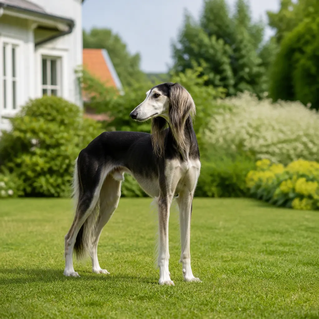 Hund av rasen i naturlig svensk miljö