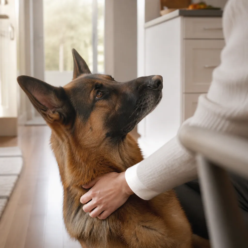 Hund av rasen i naturlig svensk miljö