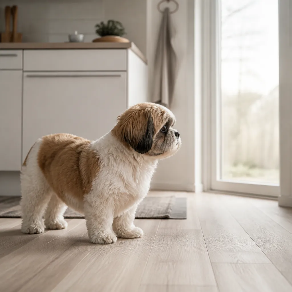 Hund av rasen i naturlig svensk miljö