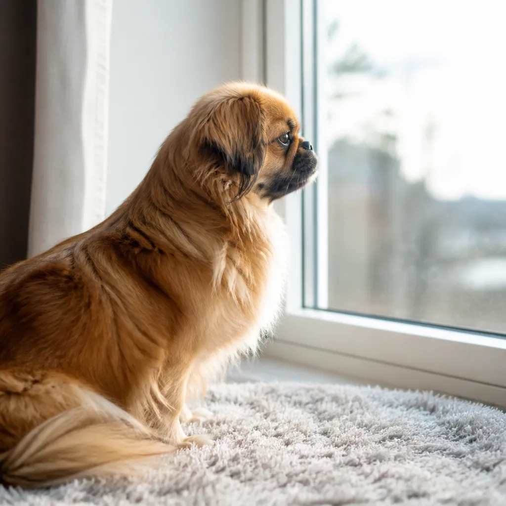 Hund av rasen i naturlig svensk miljö