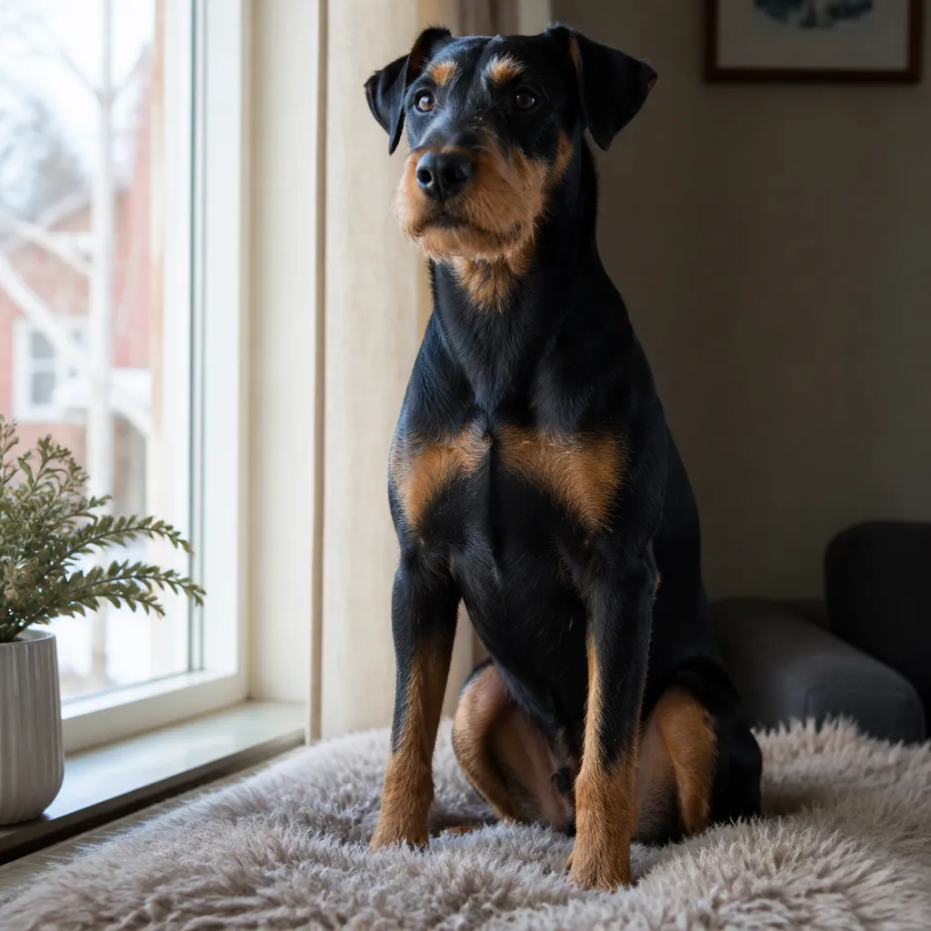 Hund av rasen i naturlig svensk miljö
