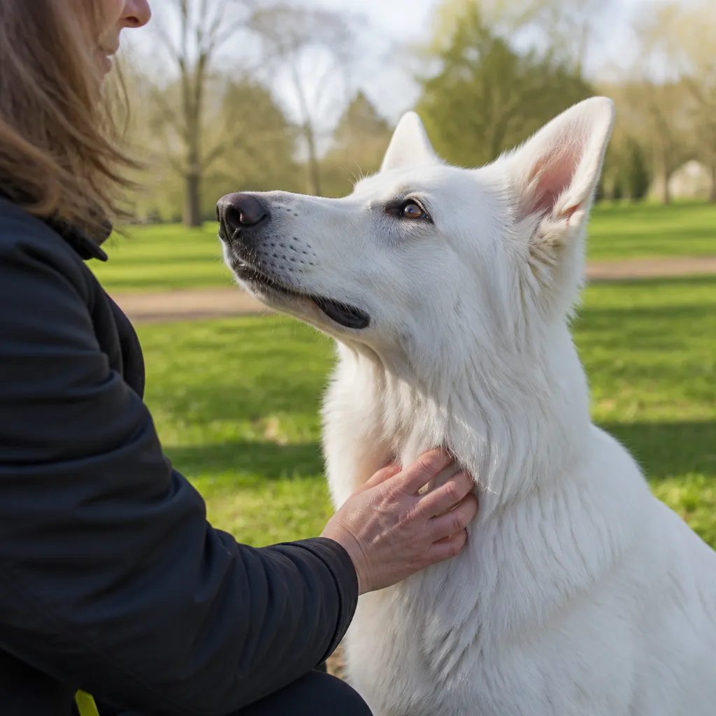 Hund av rasen i naturlig svensk miljö