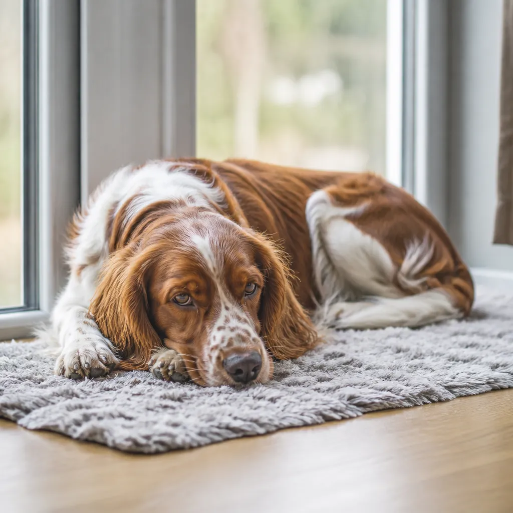 Hund av rasen i naturlig svensk miljö