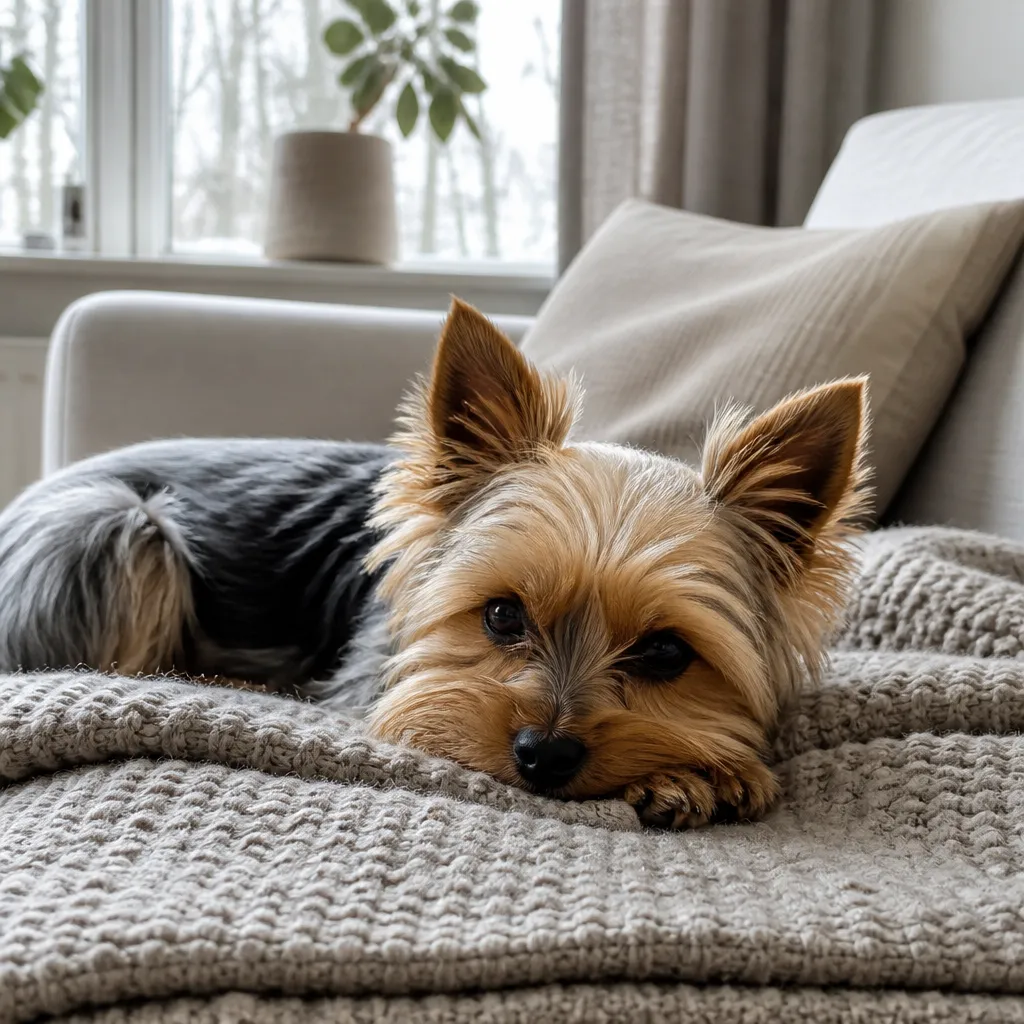 Hund av rasen  i naturlig svensk miljö